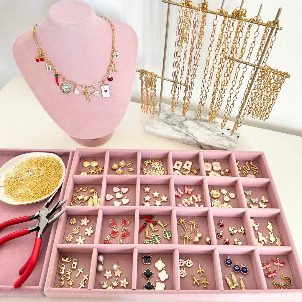 Birthday Charm Bar Kit, Jewelry- Making Party Activity for Kids and Teens