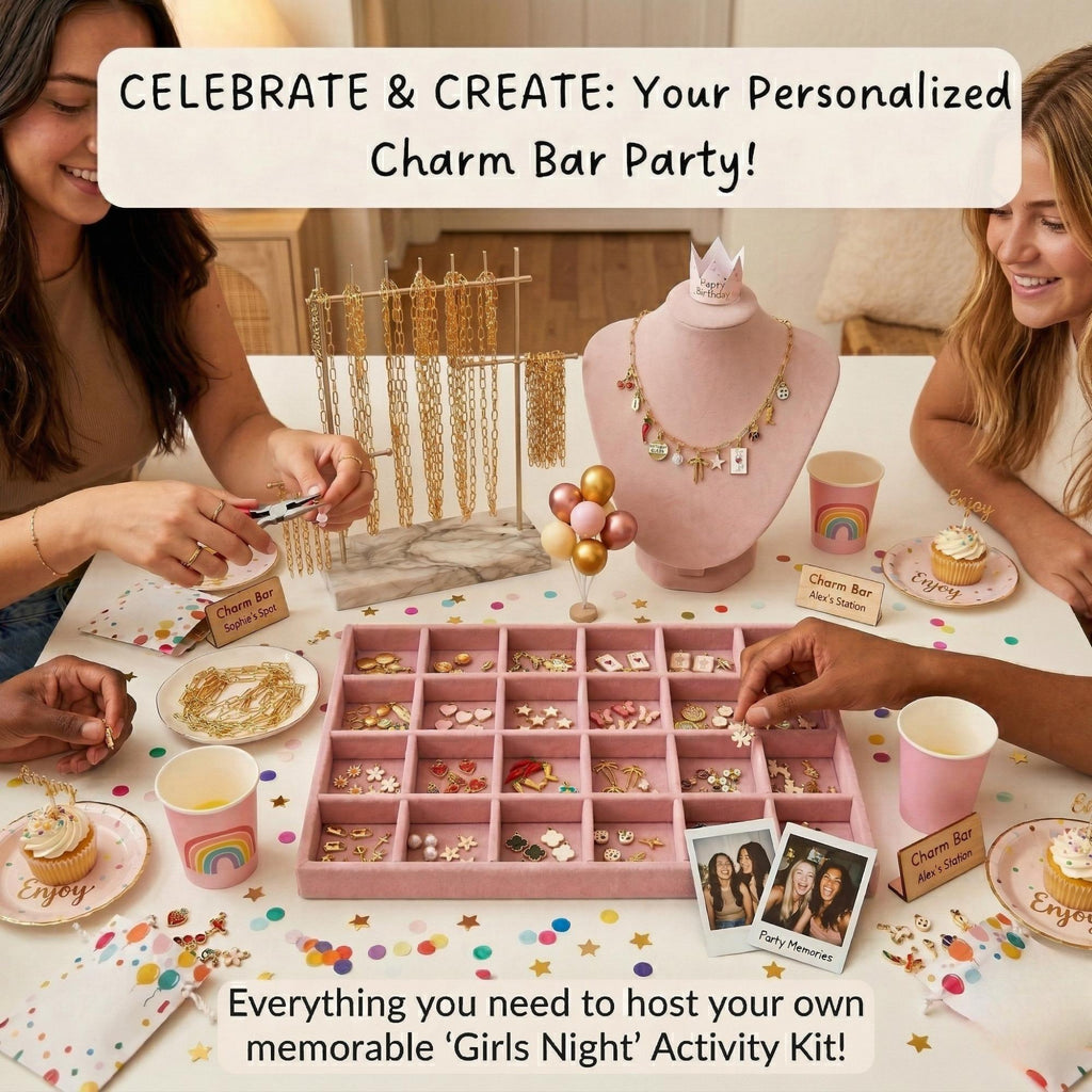 Build Your Own Charm Bar Party Kit, DIY Custom Jewelry Making Event Kit, Bachelorette Birthday Girls Night Activity, Bridesmaid Proposal