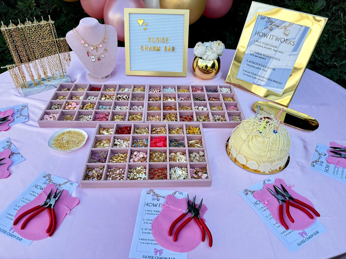 Custom Charm Bar Party Kit, Choose Your Charms for Bracelets, Necklaces and Bag Charms