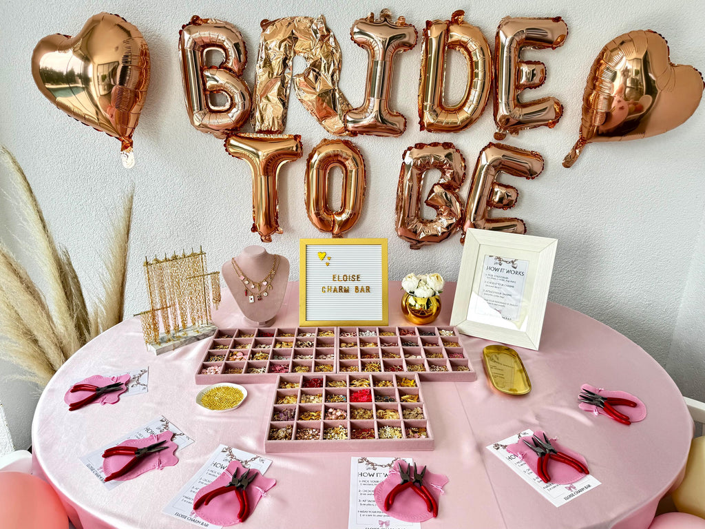 Bridal Shower Charm Bar Kit, DIY Jewelry- Making Activity for Bridesmaids