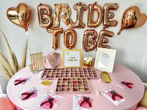 Bridal Shower Charm Bar Kit, DIY Jewelry- Making Activity for Bridesmaids