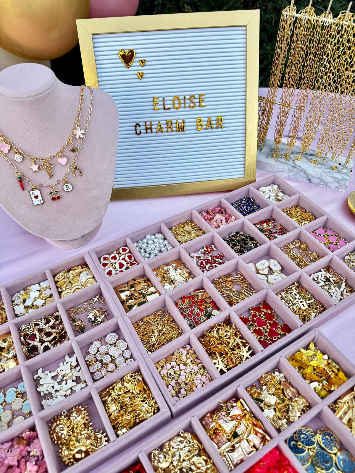 Bridal Shower Charm Bar Kit, DIY Jewelry- Making Activity for Bridesmaids
