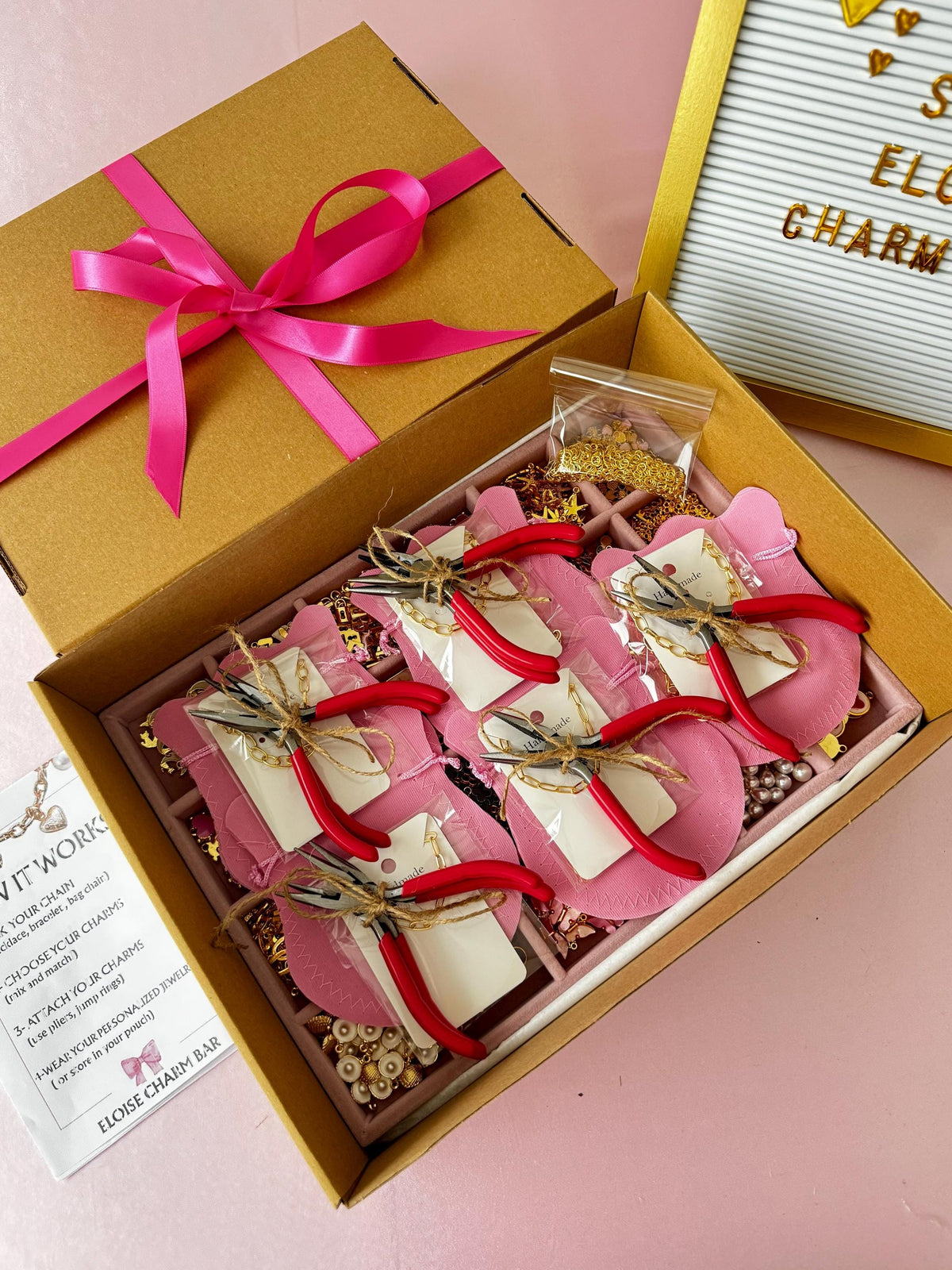 Bridal Shower Charm Bar Kit, DIY Jewelry- Making Activity for Bridesmaids