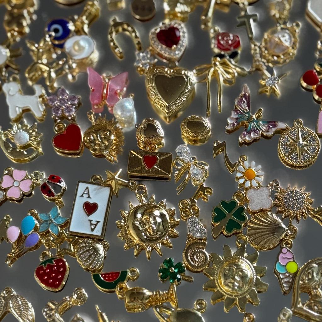 Assorted Gold Charms Bulk, Random Charm Mix, Jewelry Making Supplies, DIY Necklace Bracelet Charms, Wholesale Charms