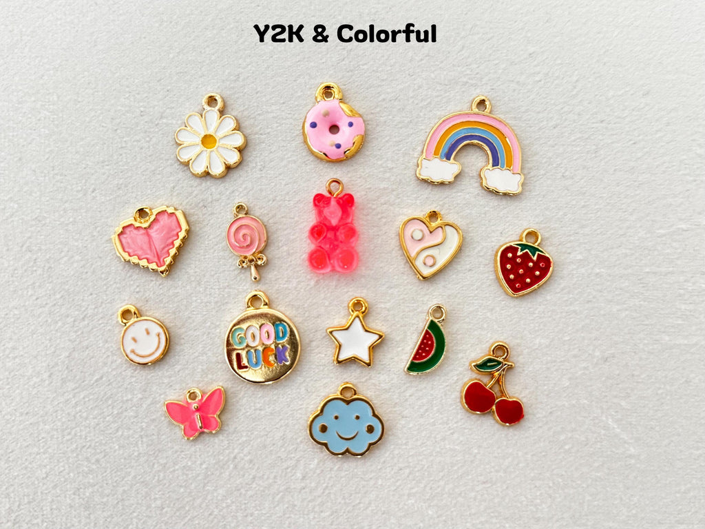 Gold Charms Bulk by Theme, Choose Your Aesthetic Charm Mix, Jewelry Making Supplies, DIY Necklace Bracelet Charms