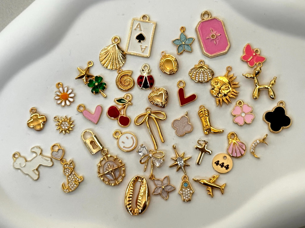 Bulk Gold Plated Charms, Choose Your Charms, Jewelry Making Supplies, DIY Necklace Bracelet Charms, Wholesale Charms