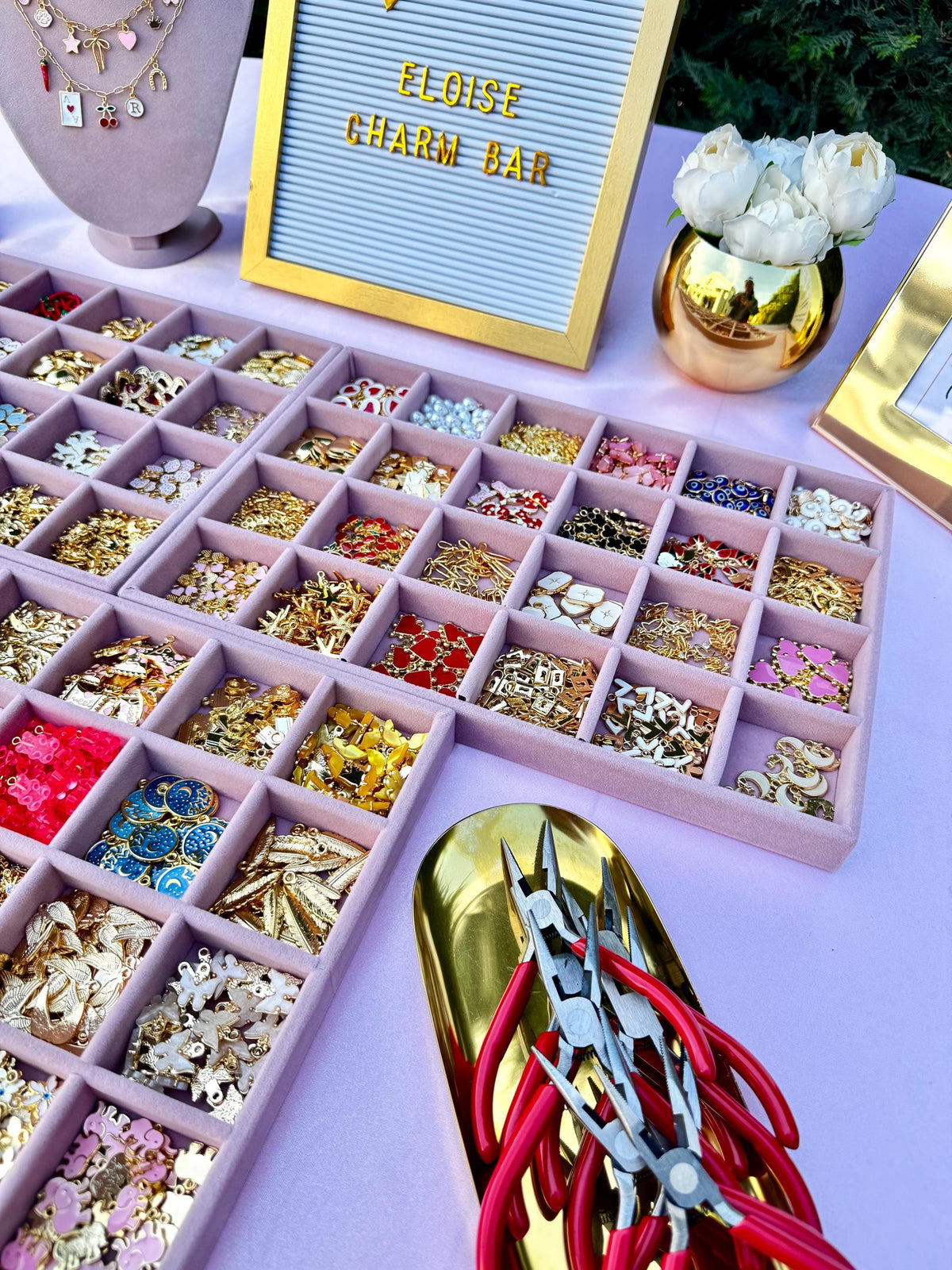 Custom Charm Bar Party Kit, Choose Your Charms for Bracelets, Necklaces and Bag Charms
