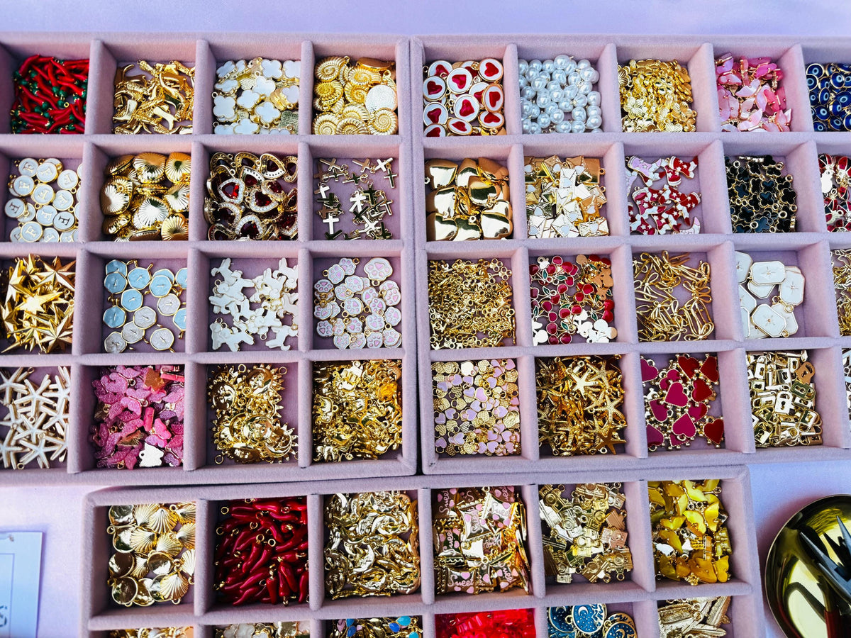 Custom Charm Bar Party Kit, Choose Your Charms for Bracelets, Necklaces and Bag Charms