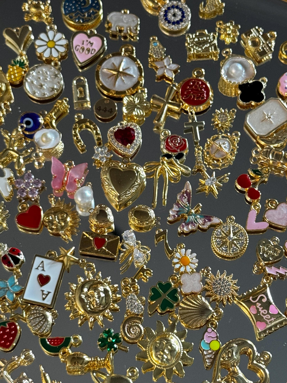 Assorted Gold Charms Bulk, Random Charm Mix, Jewelry Making Supplies, DIY Necklace Bracelet Charms, Wholesale Charms