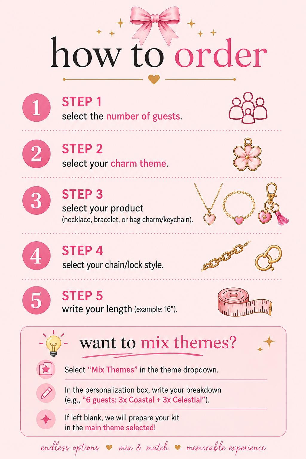 Bachelorette Party Charm Bracelet Bar | DIY Jewelry Making Kit for Bridesmaids | Bridal Shower Activity Favor
