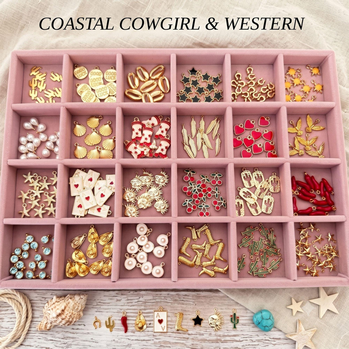 Coastal Cowgirl Charm Bar Kit, Western Bachelorette Party Activity