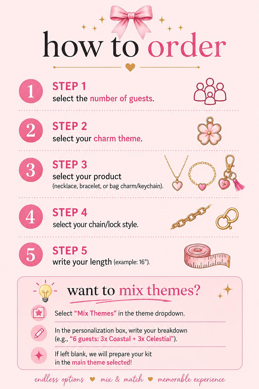 Birthday Charm Bar Kit, Jewelry- Making Party Activity for Kids and Teens
