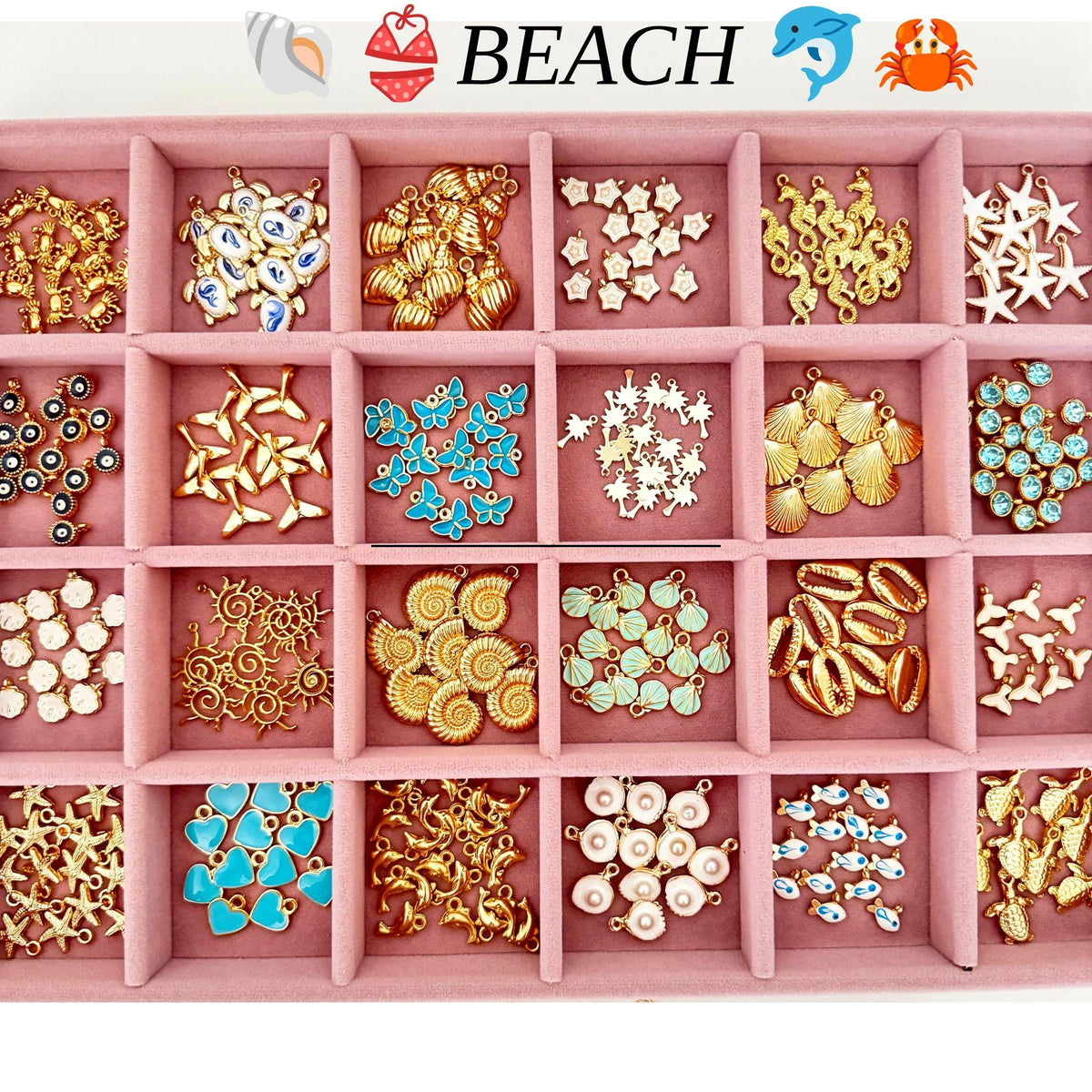 DIY Charm Bar Kit | Jewelry Making Party Supplies for Bracelets Necklaces Keychains | Bachelorette Birthday Wedding Baby Shower