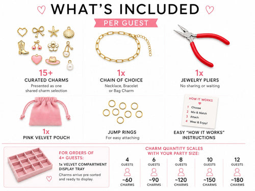 Birthday Charm Bar Kit, Jewelry- Making Party Activity for Kids and Teens